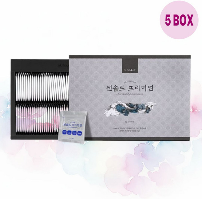 미 FDA 검사필 순도 99.9% 국내산 명품 용융소금 썬솔트 프리미엄 [원산지:국산(경상북도 경산시)], 5박스, 300g