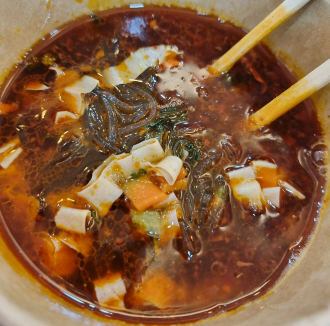 극강의얼얼함 중국 휴대용 스트레스 마라라면세트, 4개