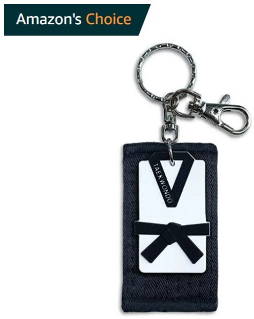 한국기념품 태권도 키링 특별한 선물 열쇠고리 태권도 키체인 외국인 친구 바이어 선물 한국전통, 검정띠, 1개