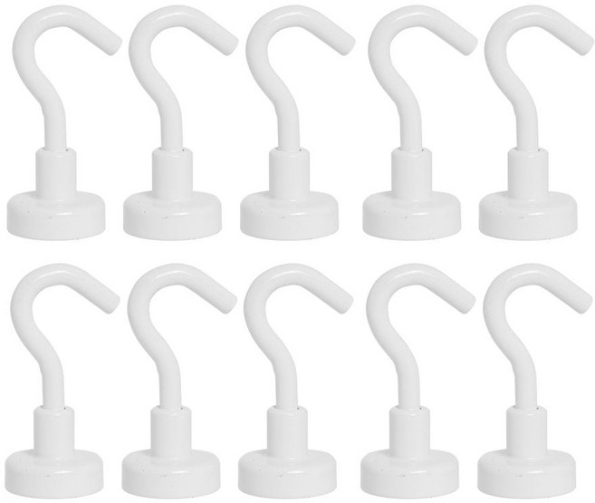 초강력 1SET(10P) 네오디움 흰색 후크 고리자석 16mm, 고리16mm(화이트)-10p