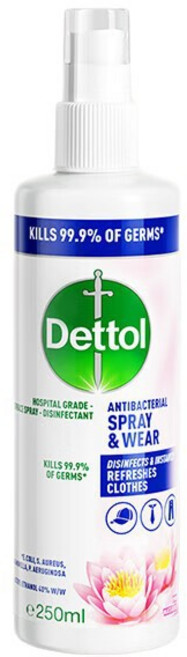 Dettol 噴霧式衣物消毒劑 殺滅99.9%細菌, 1個, 250ml