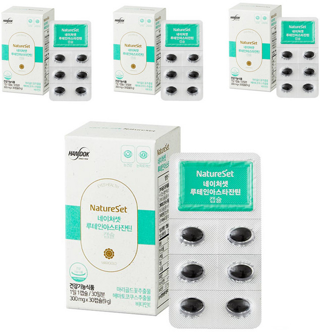 네이처셋 루테인 아스타잔틴 캡슐 4개월분 120캡슐, 30정