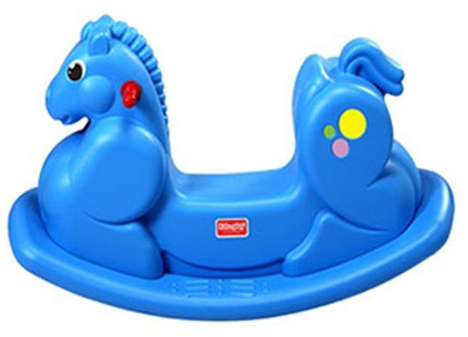 3살 유아 아기 완구 장난감 놀이 흔들 말타기 파랑, 본상품