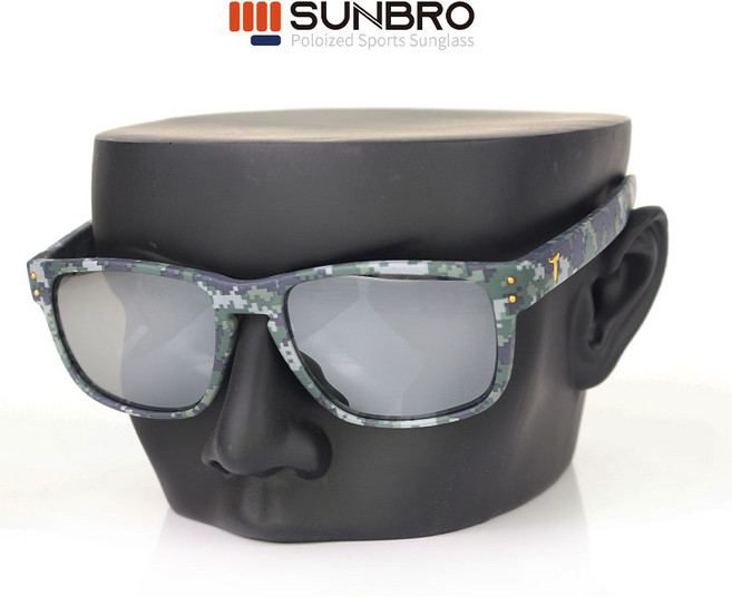 SUNBRO 밀리터리 19g초경량 편광 선글라스, 그레이(실버미러), 1개