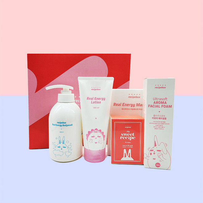레시피박스 키즈 바디관리 풀패키지세트(페이셜폼150ml+바디워시450ml+키즈로션180ml+마스크팩5개입+향수), 1개
