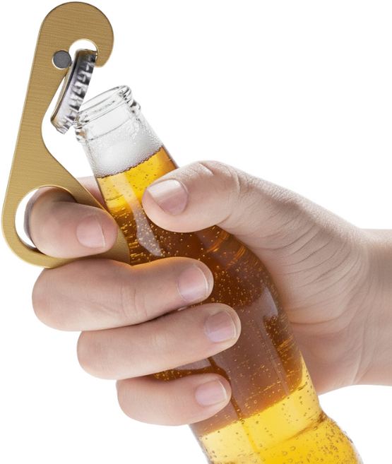 NOAEL 간지나는 한손 맥주 병따개 그립오프너, 1개, Gold
