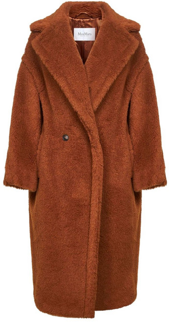 막스마라 테드걸 더블 브레스티드 라펠 칼라 코트