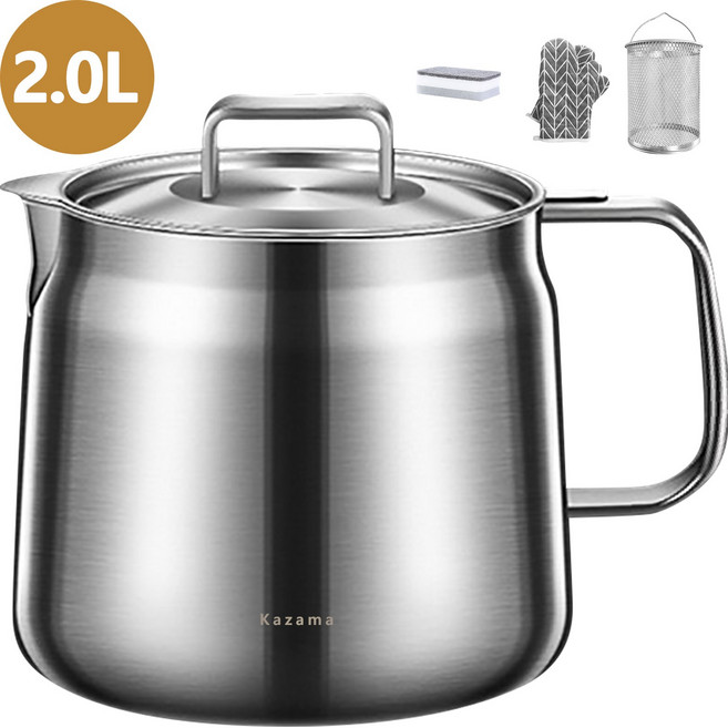 Kazama 스텐 케틀팟 인덕션주전자 멀티포트 라면 포트라면 냄비 물주전자 파스타 계란 조리 가능 1.5L-2L, 2L, 1개, 2L * 1개