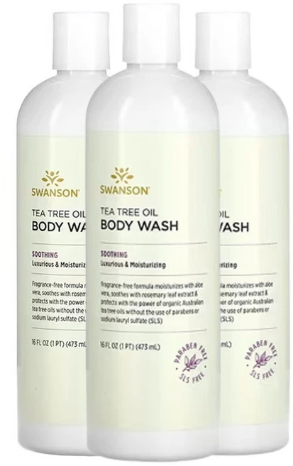 스완슨 티트리 오일 바디 워시 향료 무함유 473ml(16fl oz), 3개 - 쿠팡
