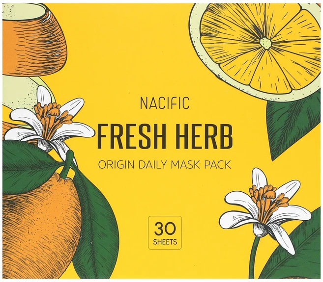 나시픽 프레시 허브 오리진 데일리 뷰티 마스크 팩 30매입 330g NPC-46384 - 쿠팡