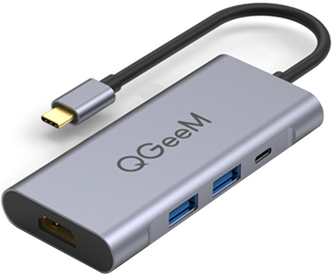 QGeeM 큐짐 USB C타입 7in1 HDMI 멀티허브 노트북 맥북 미러링 덱스, 단품, 1개