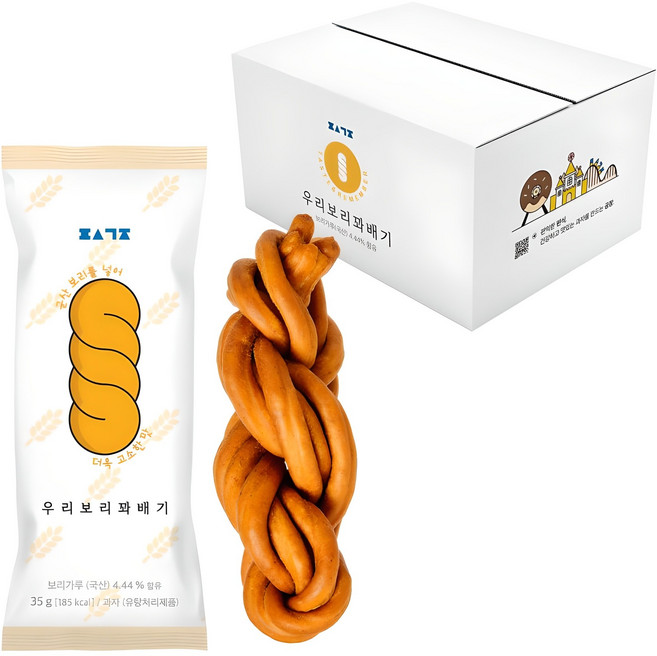 편식공장 우리보리 꽈배기, 35g, 12개