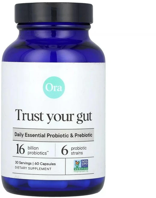 오라 트러스트 유어 거트 데일리 에센셜 프로바이오틱 앤 프리바이오틱 Ora Trust Your Gut Daily Essential Probiotic & Prebiotic 60정, 1개 - 쿠팡