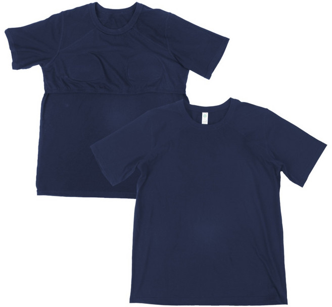 자연생각 베이직2 노노브라 캡내장 반팔 티셔츠