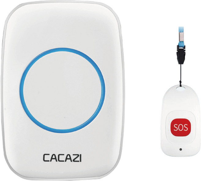 CACAZI 救護鈴 老人/孕婦/病人緊急呼叫, 1個, 1顆發射器X1顆接收器