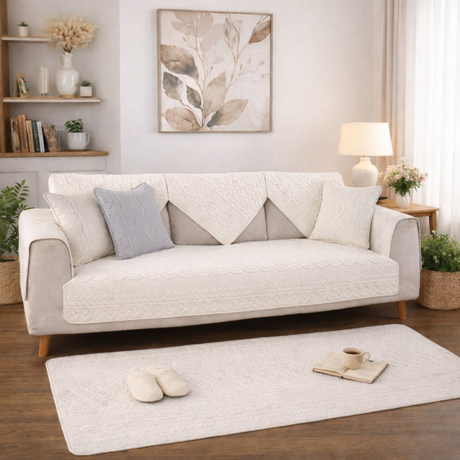 클레이온 순면 소파패드 사계절 논슬립 쇼파매트 덮개