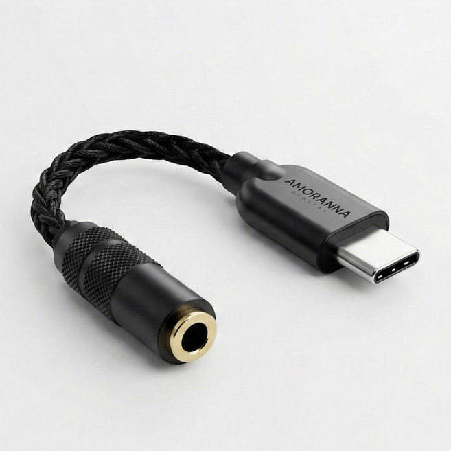 아모란나 더 마스터 DAC 4.4mm 꼬다리덱 이어폰 앰프 CS43131 Balaced 헤드폰 젠더, 1개, 블랙, MasterHIFI