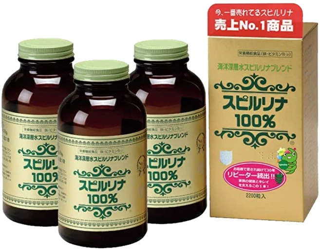 일본 스피루리나 ALGAE 해양심층수 혼합 100% 2200정 일본건강식품, 3개 - 쿠팡