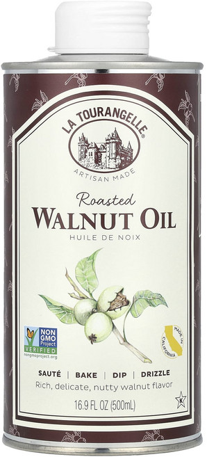 라투랑겔 코셔인증 프랑스 장인 압착추출 기술 볶은 벡퍼센트 호두 기름 500ml / 해외직구 미국정품, 6개