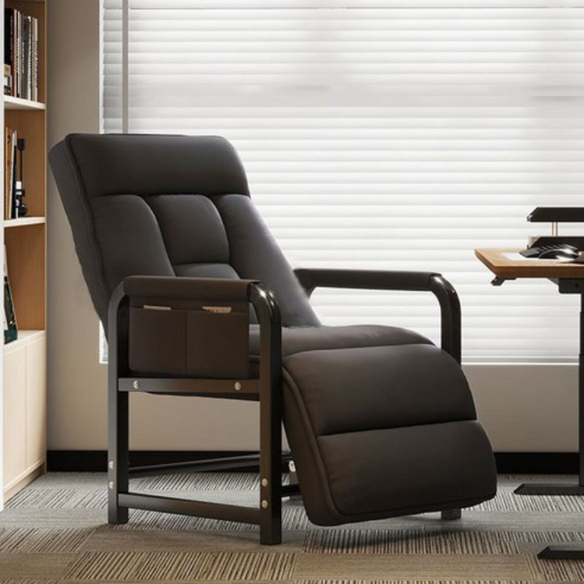 BIKASU 접이식 1인용 쇼파 각도조절 리클라이너의자 편한 소파 사무실 낮잠 리클라이너쇼파, 다크그레이