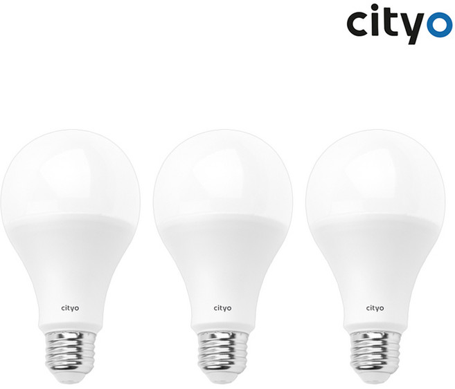 씨티오 LED 전구 12W 주광색 전구색 - 3개입 세트, 1개