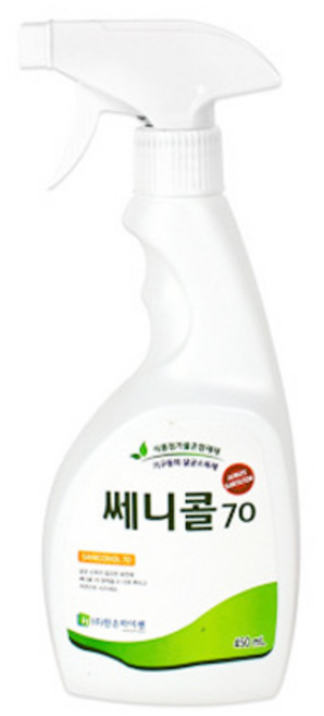 (주)한손하이젠 쎄니콜 70 살균소독제 인체무해 발효알콜, 450ml, 1개