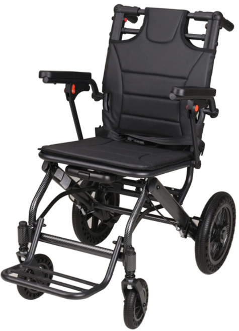 [TANTAN] 탄탄 경량형 휴대 캐리어 알루미늄 휠체어 TW5SC - PU(통타이어) 접이식 여행용, 1개