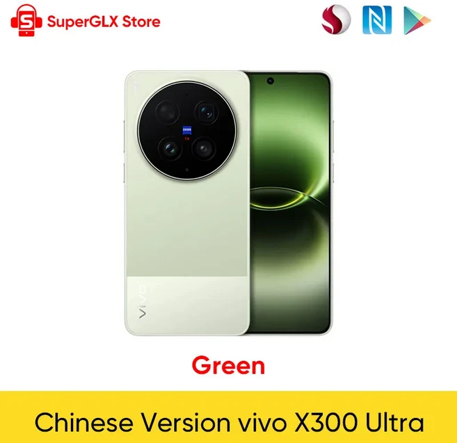 vivo X300 Ultra 5G 스마트폰 6.82인치 144Hz AMOLED 디스플레이 스냅드래곤 8 엘리트 5세대 듀얼 200MP 카, 01 China Mainland, 01 12GB 256GB, 03 Green, 256GB