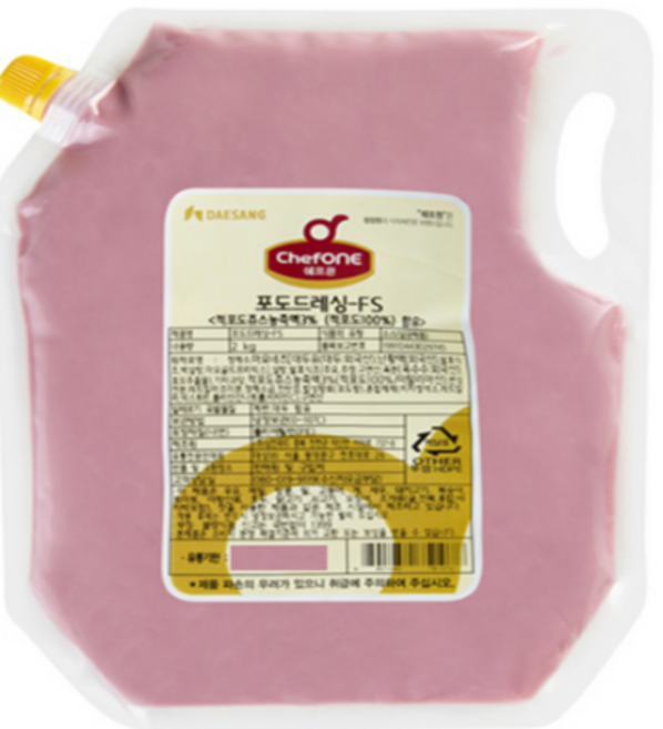 냉장 대상 쉐프원 포도드레싱 FS 2kg 1BOX (5입), 5개