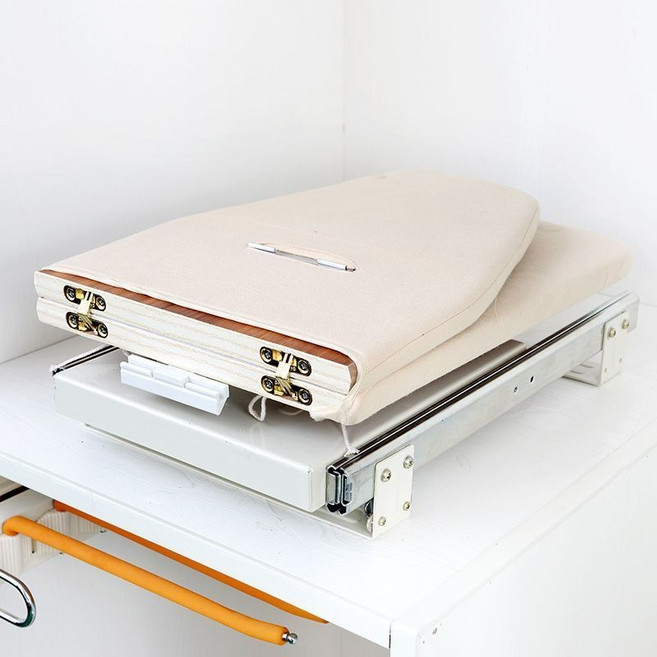 衣帽間折疊燙衣板 衣櫃家用大號多功能隱藏加固加厚高溫熨衣板, 米黃色