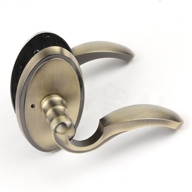 ALX-321AB 엔틱 타원형 방문손잡이 문고리 교체, 1개