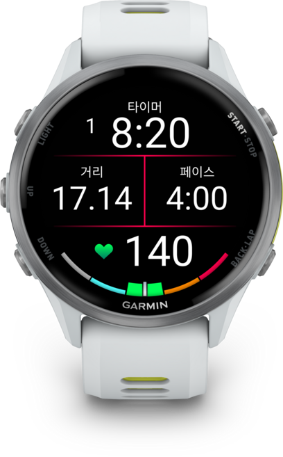 가민 러닝 GPS 스마트워치 포러너 970, 화이트 + 앰프엘로우, 3.54cm, GPS + 블루투스