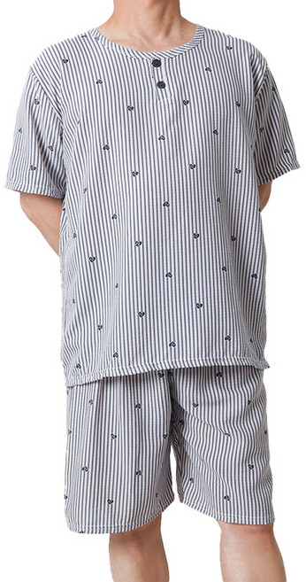 폭스 엠보 시어서커 반팔 잠옷세트 E6 남성용