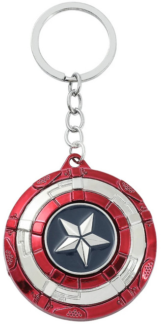 어벤져스 아이언맨 캡틴아메리카 방패 키링, 1개, 키링:캡틴아메리카
