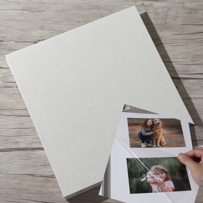 미리모아 초음파 네컷 대용량 접착식 앨범, 120매, 베이지