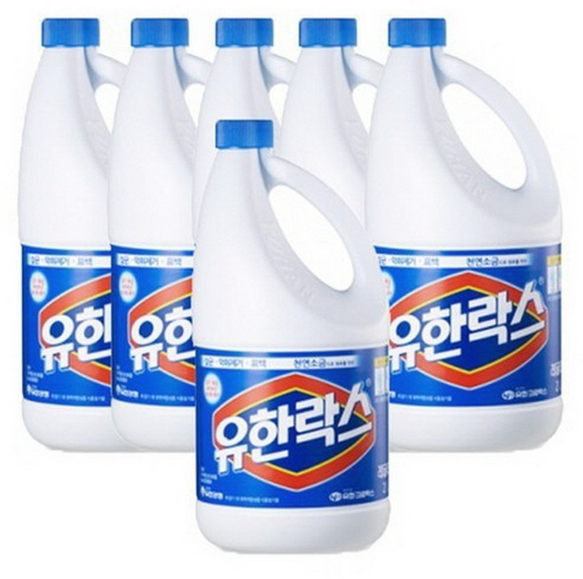 (HK)유한락스 레귤러2리터 1박스, 6개, 2L