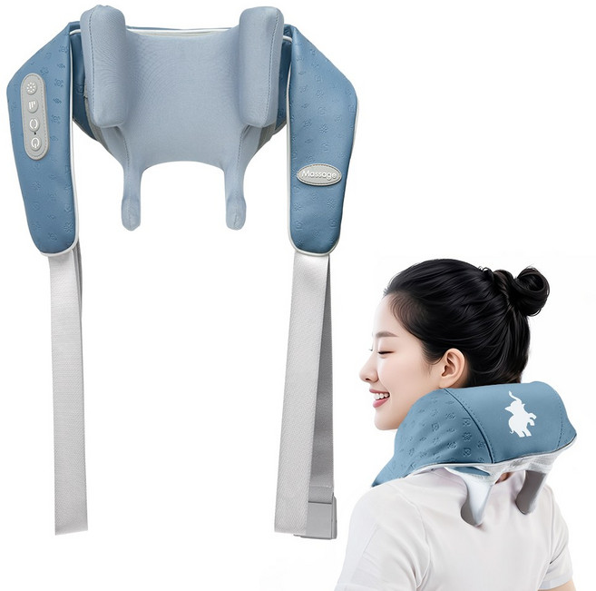 릴렉스파 목어깨 마사지기 3D텐션 목어깨 안마기, 파란색, J230