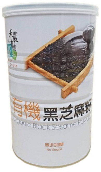 禾農 有機黑芝麻粉(無糖), 1個, 1罐, 350g