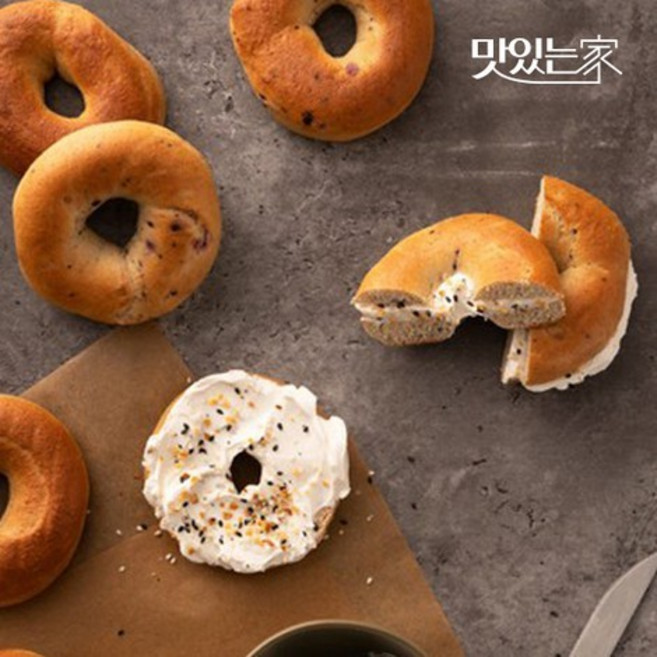 화덕오븐 100% 통밀베이글 LA 75년 전통 웨스턴베이글 5종 6개입 골라담기, 블루베리베이글 3개, 블루베리베이글 3개, 3개, 85g