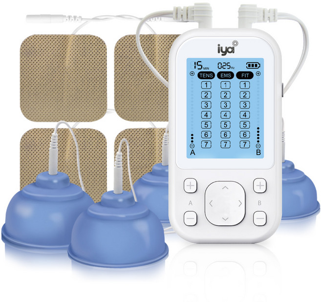 이야 흡착식 저주파 마사지기 (흡착컵포함) USB 충전 EMS 마사지기