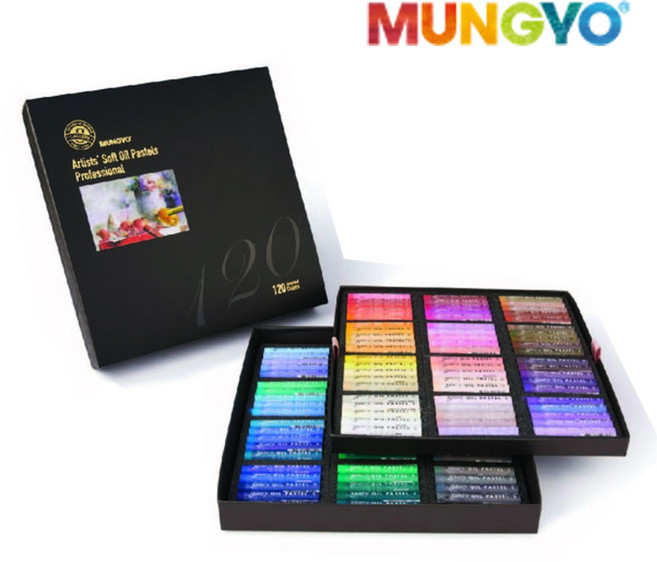 문교 소프트 오일파스텔 120색 지함세트 전문가용 gaj*640Vf