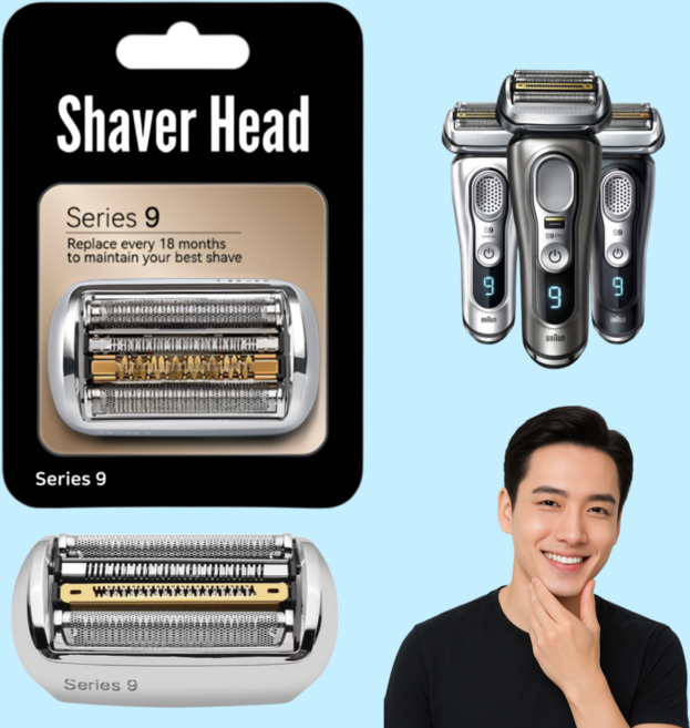 브라운 시리즈9 94M 92S 전기 면도기 날망 S9 9 프로 호환 면도날, 92S(실버), 1개