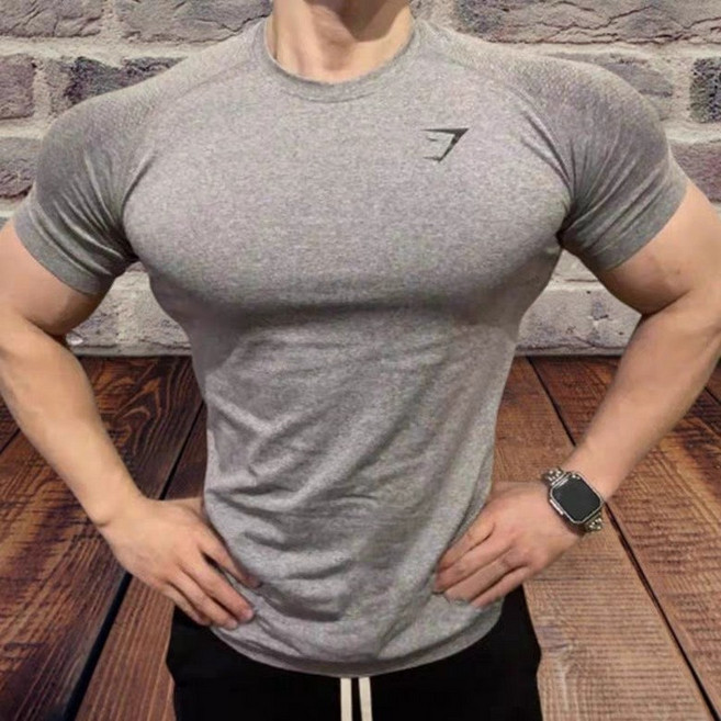 짐샤크 GYM SHARK 기능성 반팔 티셔츠 컴프레션 반팔티 그린 블랙