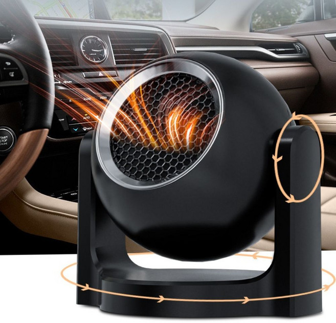 메이원 12v 24v 차량용 히터 화물차 온풍기 자동차 난방 성애제거 360도 회전, 1개, D-12V 화이트