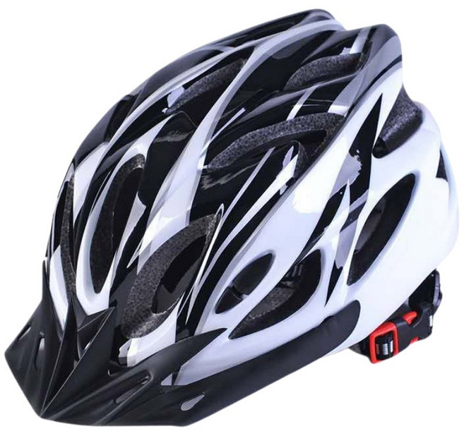 自行車安全帽 腳踏車安全帽 登山車帽 單車頭盔 單車安全帽, 1個, 黑白