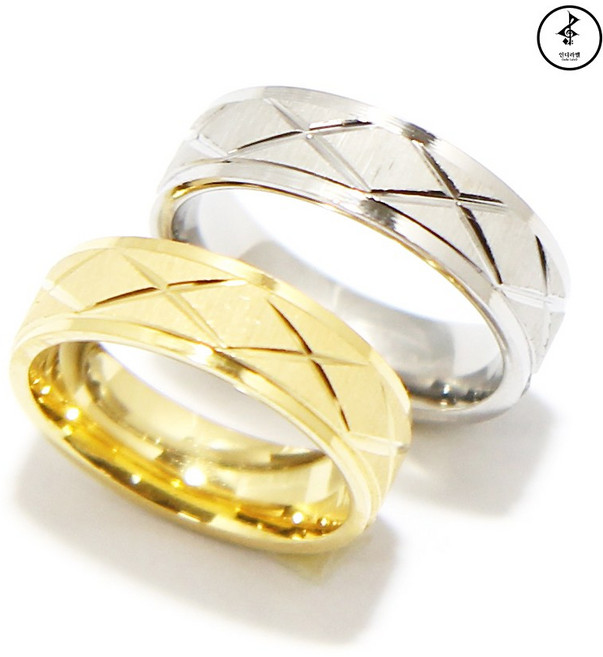 인디라벨 써지컬스틸 2컬러 엑스 반지