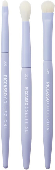 PICCASSO - 퍼플 에디션 아이섀도우 브러쉬 3개 세트 음영그라데이션라인 전용