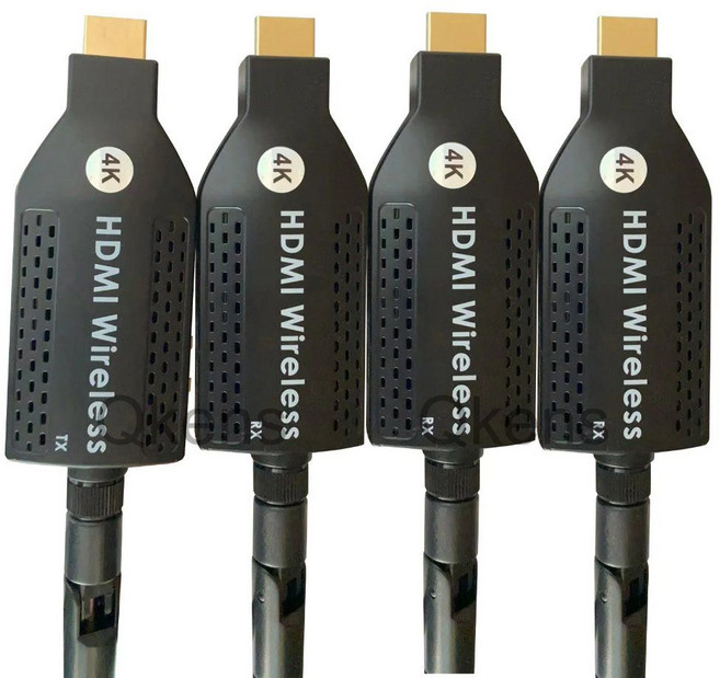 무선HDMI송수신기 1080p 4k 150m 비디오 송수신기 확장기 TV 스틱 디스플레이 어댑터 (PC 카메라 노트북에서 프로젝터로 연결), 7)4K 1TX 3RX