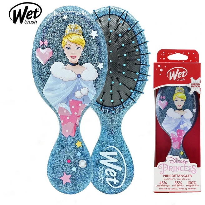 웻브러쉬 미니 프린세스 미키 TERRAIN TEXTURES 디탱글러 WET BRUSH MINI PRINCESS MICKEY DETANGLER, 신데렐라, 1개 - 쿠팡