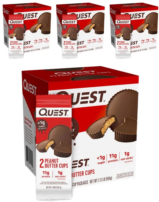 퀘스트뉴트리션 땅콩 버터 컵, 504g, 4개 - 쿠팡